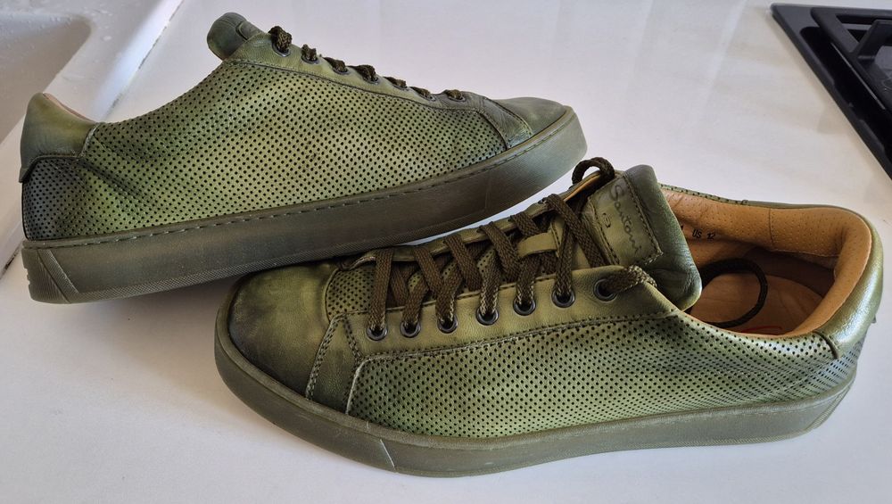 SANTONI roz. 46 30 cm delikatna skóra naturalna w całości made in italy