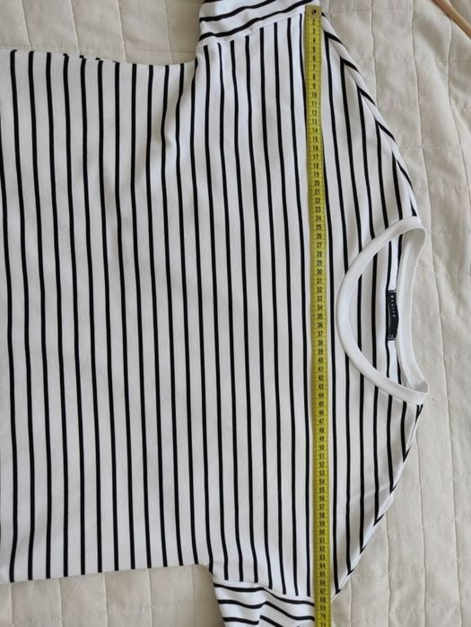 Bluzka w paski Mohito xS 34 lekka bluza z wiskozą longsleeve basic