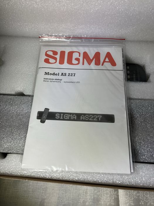 Panel ledowy neon reklama Sigma As 227 NOWY wyświetlacz