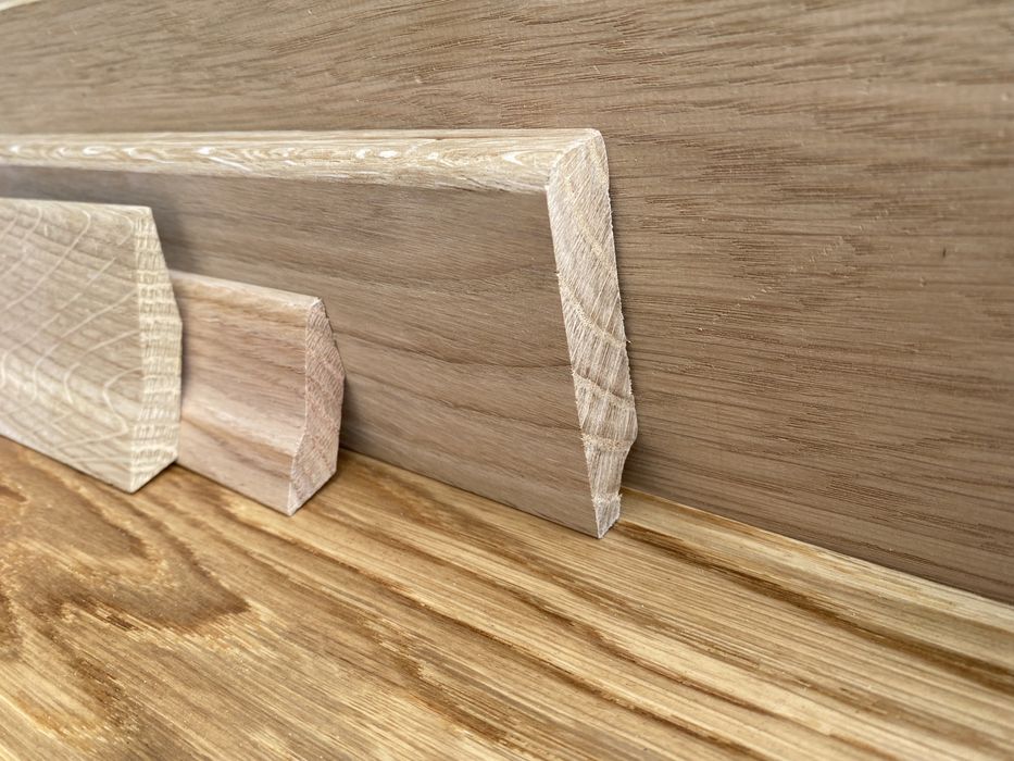 Listwy przypodłogowe Drewniane Lite dębowe Fala niska wysoka Cokół