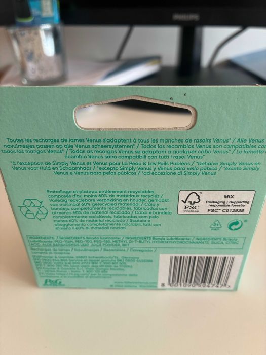 Gilette Venus Smooth Sensitive Pack 4 recargas