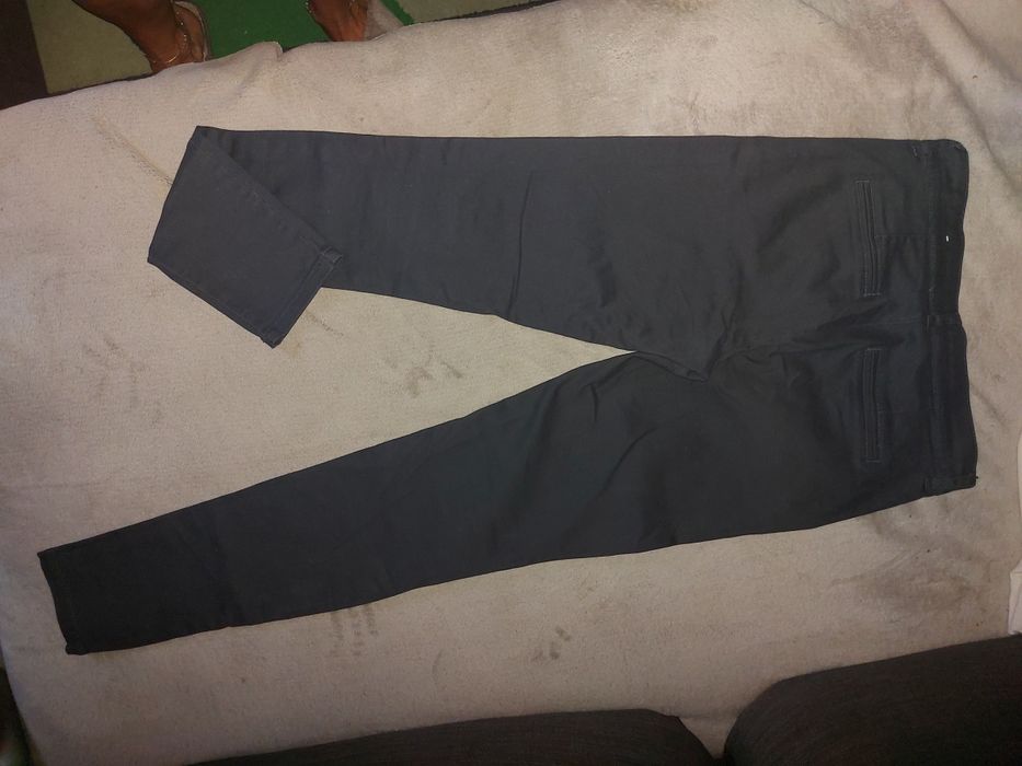 Szare, bawełniane damskie spodnie XS