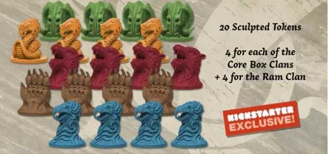Tokeny klanów (znaczniki 3D) do gry BLOOD RAGE | Kickstarter Exclusive