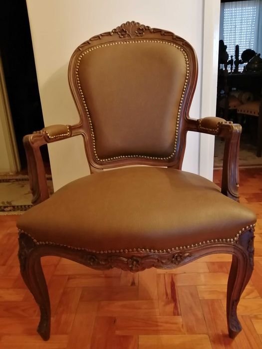 Cadeirão Bergère Pele (Poltrona/Cadeira de Braços)