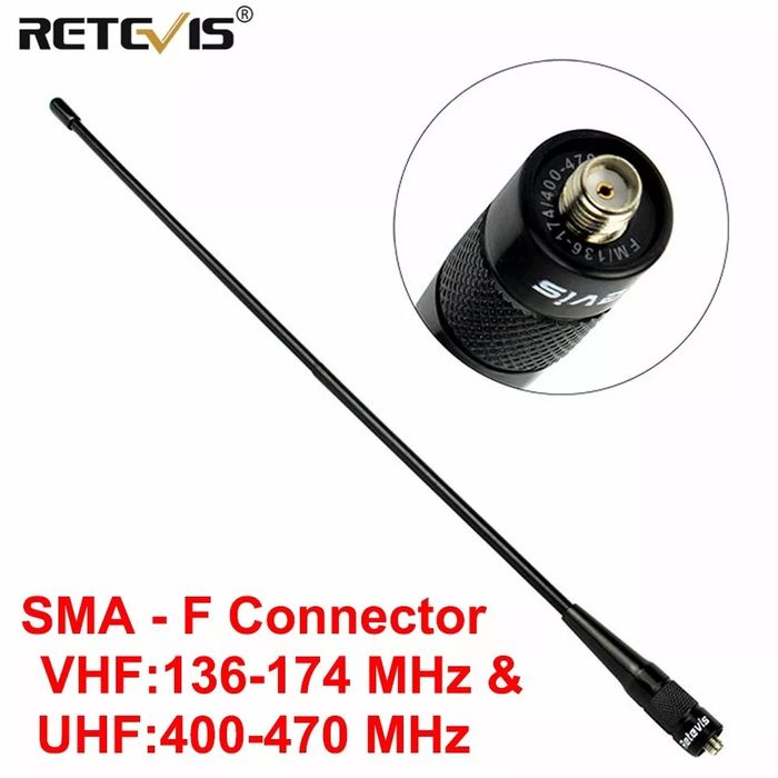 Антенна для рации Retevis RHD-771 RHD-701 SMA-M SMA-F тест в описании