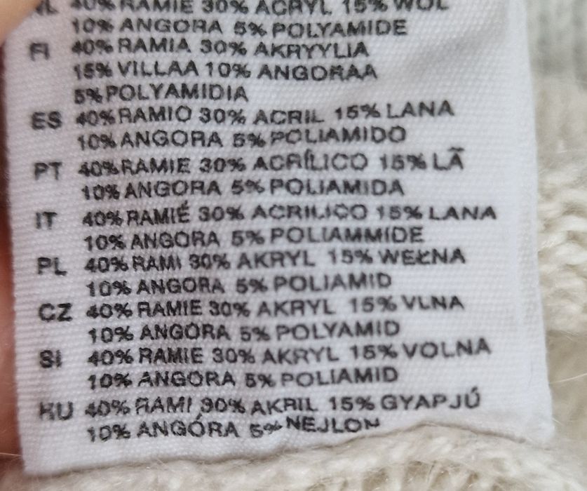 Kardiganek( wełna, angora)"H&M".