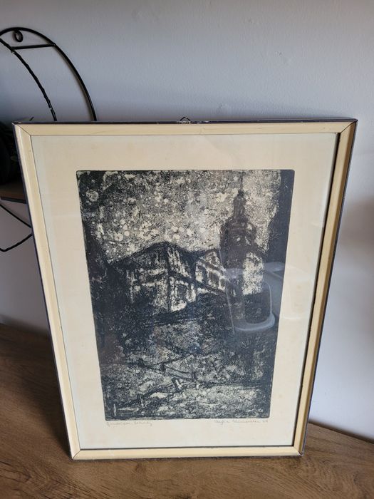 Akwaforta  ( 3 prace ) - Cecylia Wiśniewska - Grudziądz . Okazja !