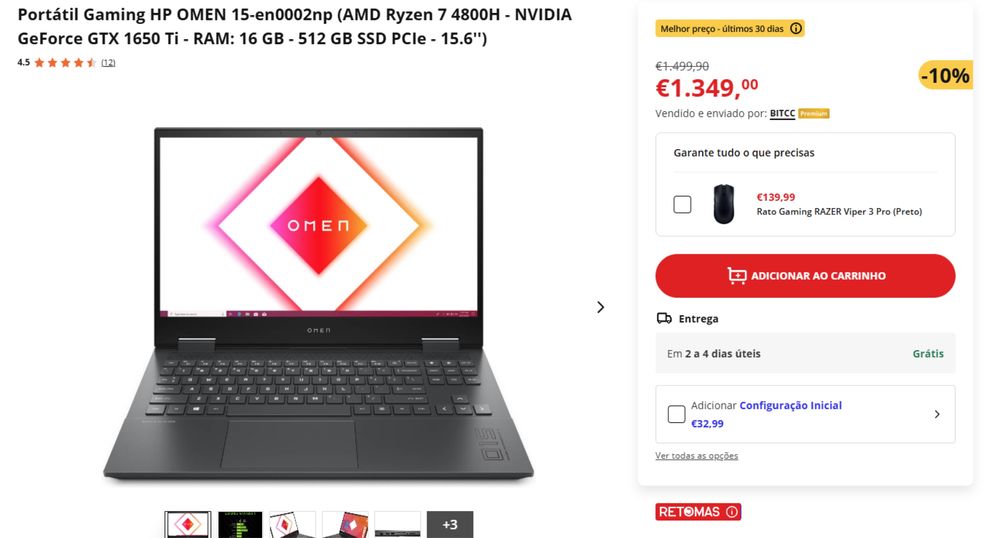 Notebook Gamer Omen 15 144hz TROCO/VENDO