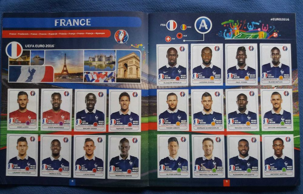 Caderneta Cromos Futebol Completa Europeu 2016 (EDIÇÃO PANINI)