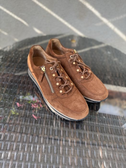 Brązowe sneakersy Gabor Comfort 7½H – skórzane wnętrze EU41