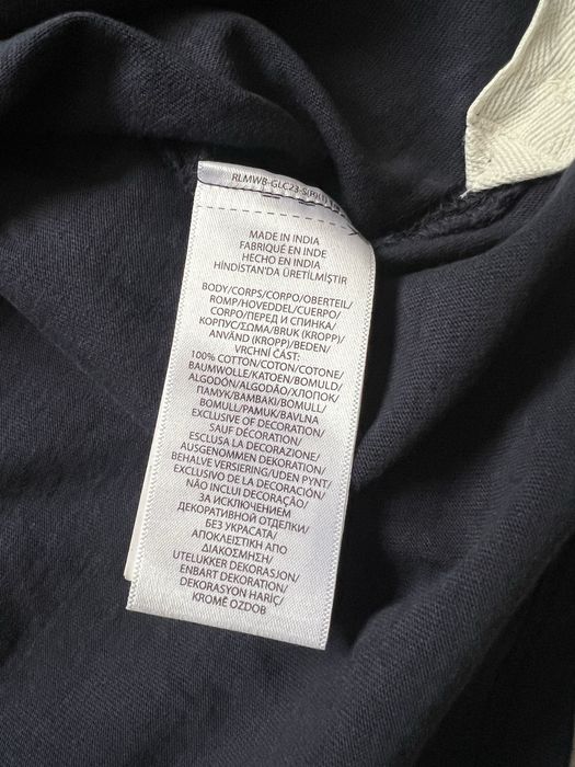 Polo Ralph Lauren (S) Rugby Shirt Navy Big Logo регбійка поло чоловіча футболка лонг з комірцем