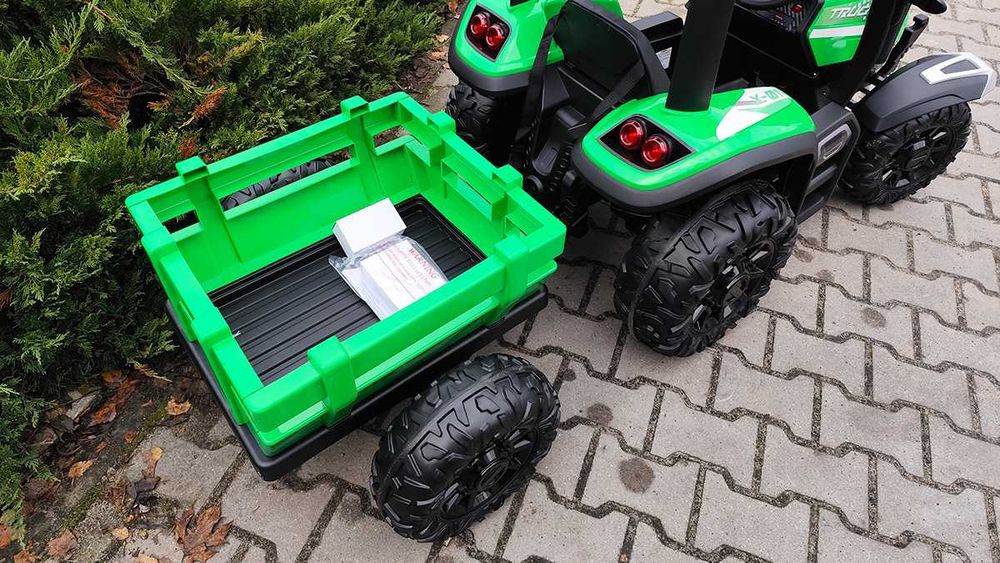 Duży Traktor Na Akumulator z Przyczepką - 24V - 400W - NOWE - PILOT