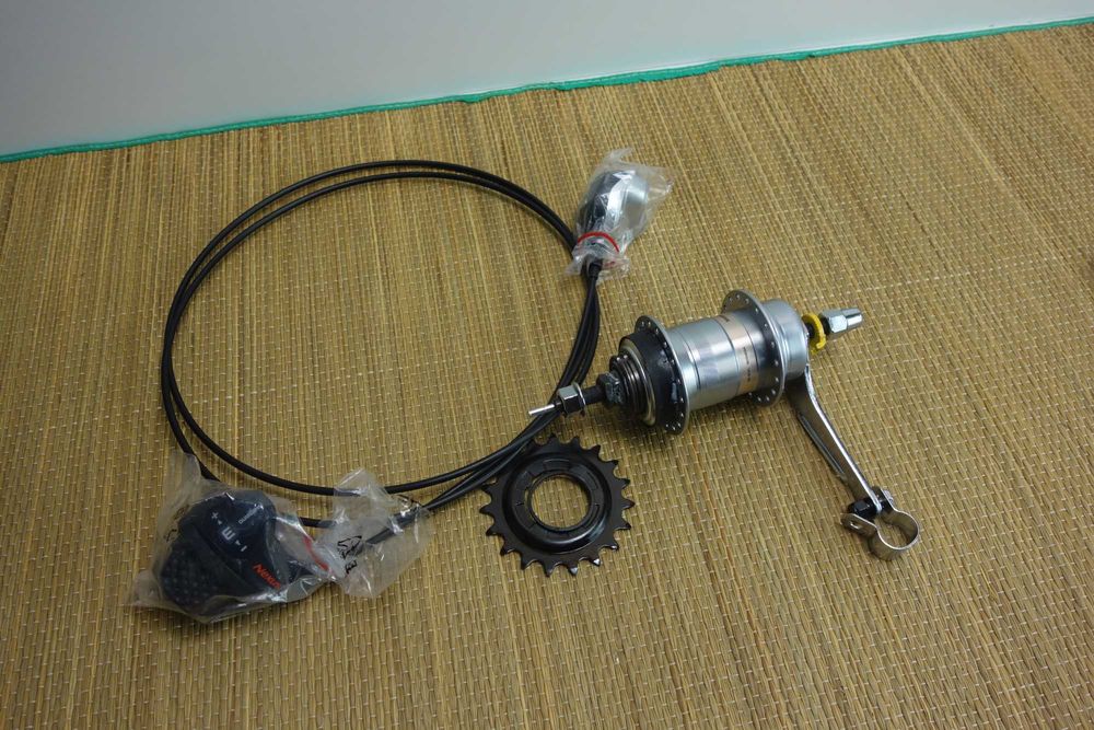 Piasta Shimano Nexus 3+Manetka+Sterowanie+Zębatka Nowy Komplet