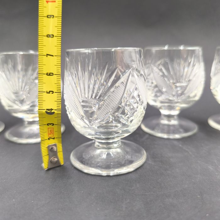 Kieliszki Kryształowe Szklane Vintage Retro