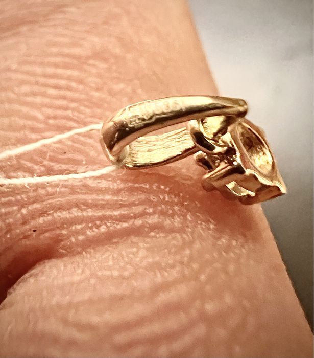 Золотой кулон с брилиантом 585 проба красное золото