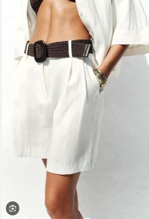 Бермуди Zara з плетеним поясом