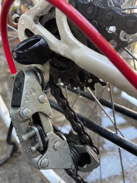 Clássica altis campagnolo vermelha e branca, completa