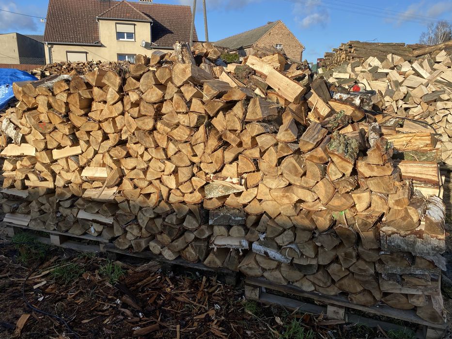 Układane Drewno Kominkowe Drzewo Opałowe Akacja Dąb Buk Grab Brzoza