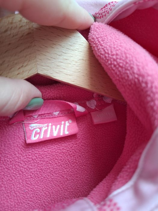 Crivit softshell 110/116 | kurtka softshellowa – serduszka, bardzo dobry stan
