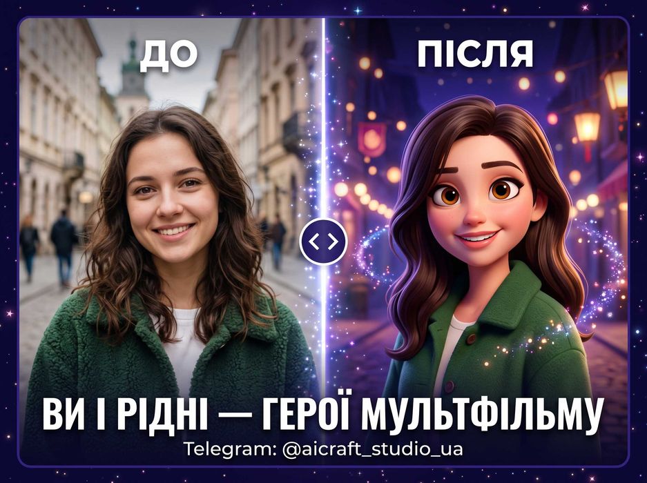 AI ШІ мультфільм у подарунок: ви і рідні — герої | ИИ мультфильм