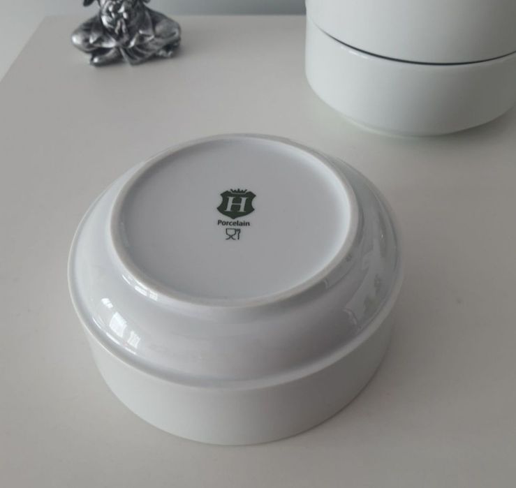 Miska miseczka salaterka porcelana biała 2 sztuki na płatki zupę NOWA