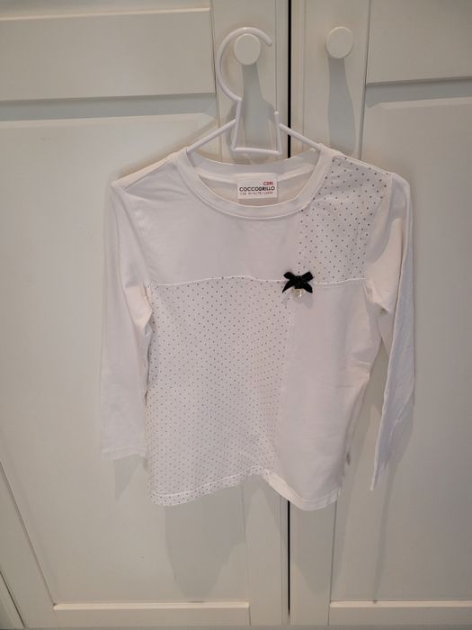 Bluzka biała elegancka cocodrillo dla dziecka r.116