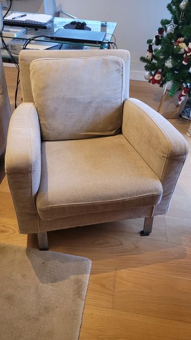 Poltronas de sala beje