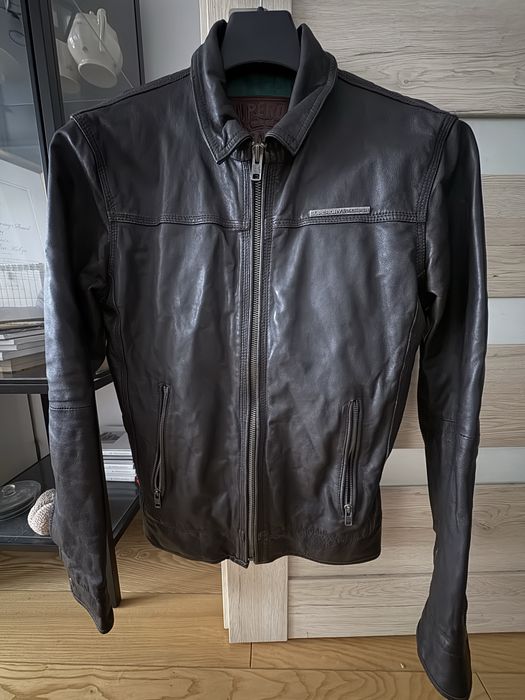 Superdry skórzana kurtka męska M skóra naturalna model z 2014 roku