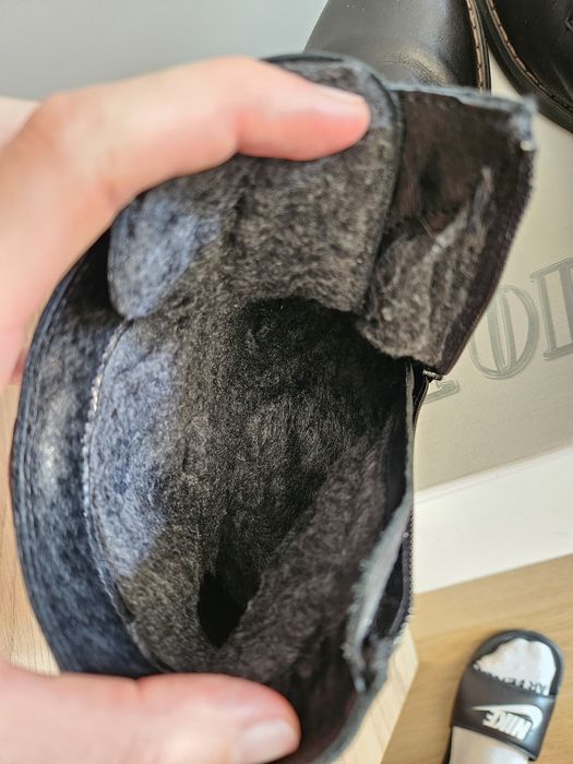 Buty męskie zimowe trzewiki ocieplane skórzane skóra Polbut 44