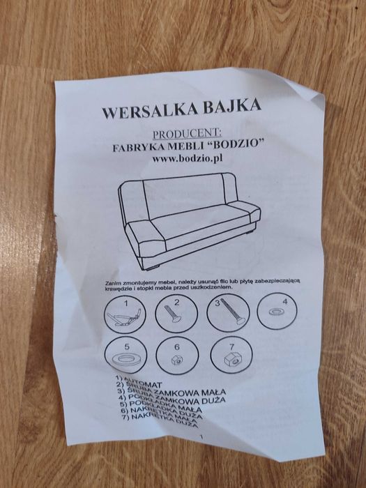 Kanapa firmy Bodzio - czerwona