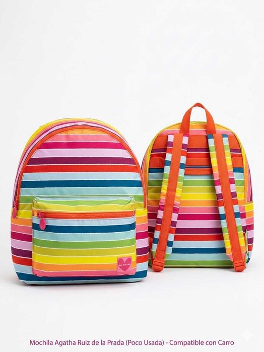 Mochila Agatha Ruiz de la Prada – Colorida (Adaptável a Carrinho)