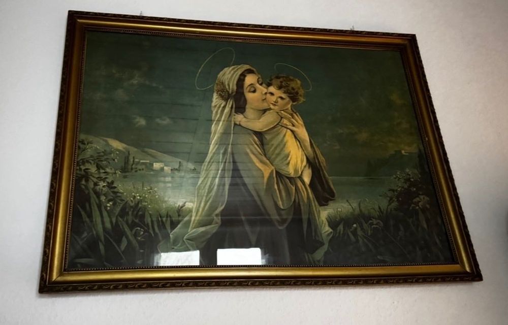 Zestaw 2 starych oleodruków w ramach.
