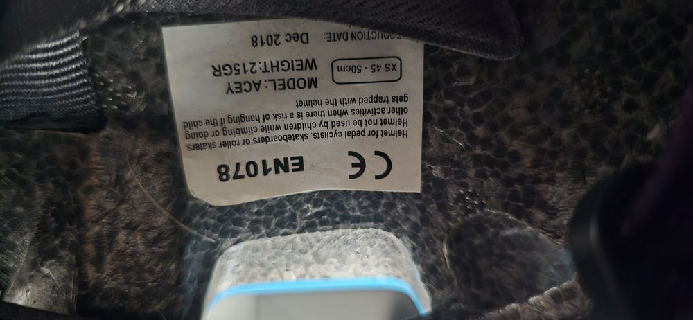 Kask rowerowy  dziecięcy xs 45