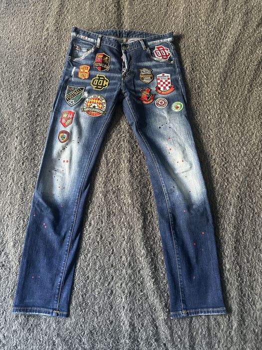 Spodnie męskie z naszywkami