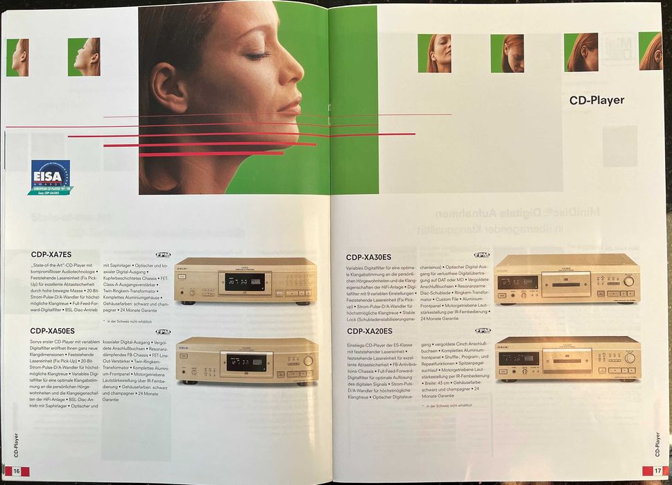 SONY 1997/1998 RARYTAS - SERIA ES Prospekt Katalog HI-END