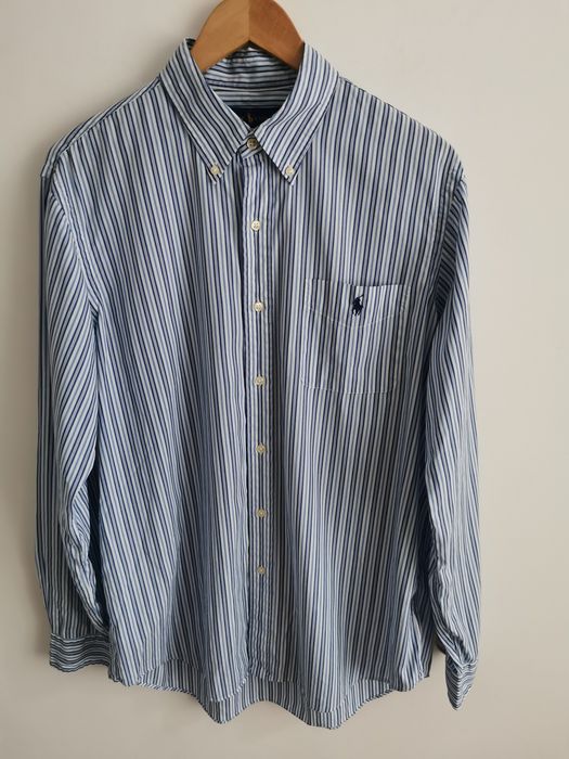 Ralph Lauren koszula długi rękaw bawełniana logowana męska L/XL