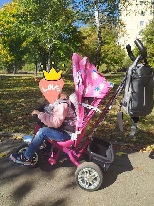 Трёхколёсный велосипед розовый