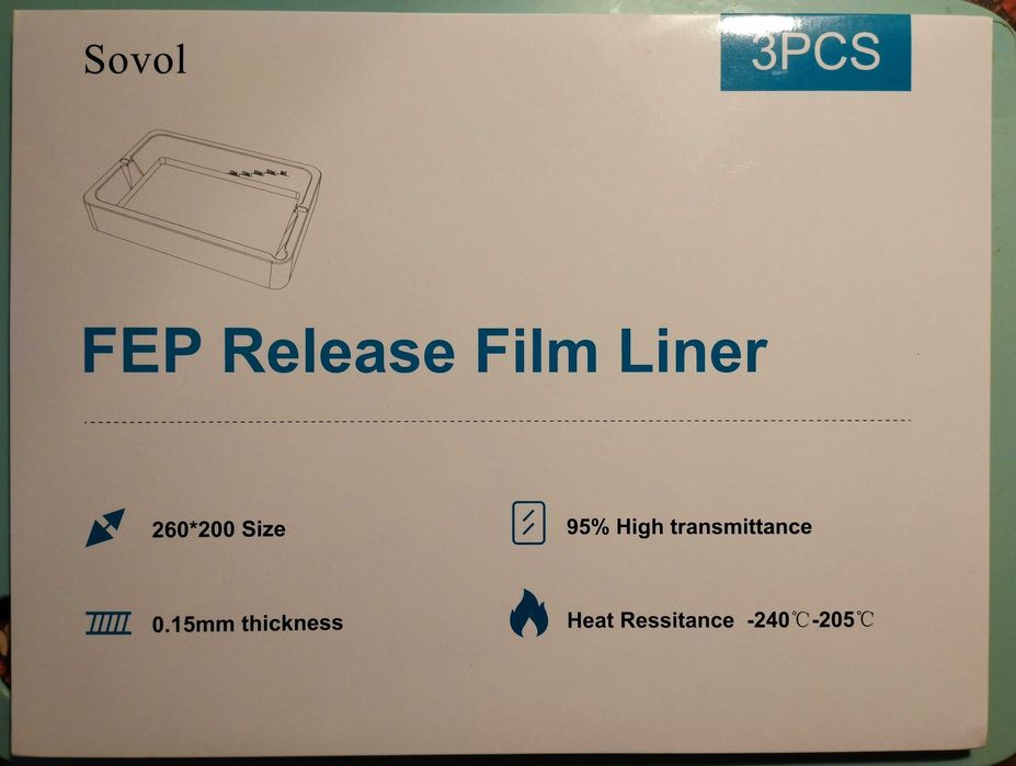 Плівка Sovol пленка для ванночки Anycubic Photon Mono X, Elego 260х200