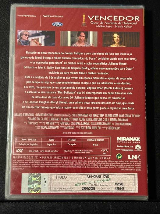DVD do filme As horas [Novo]
