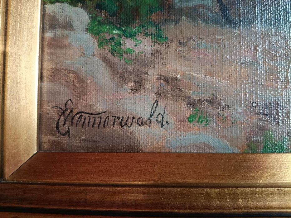 Stary obraz na płótnie Emil Wennerwald