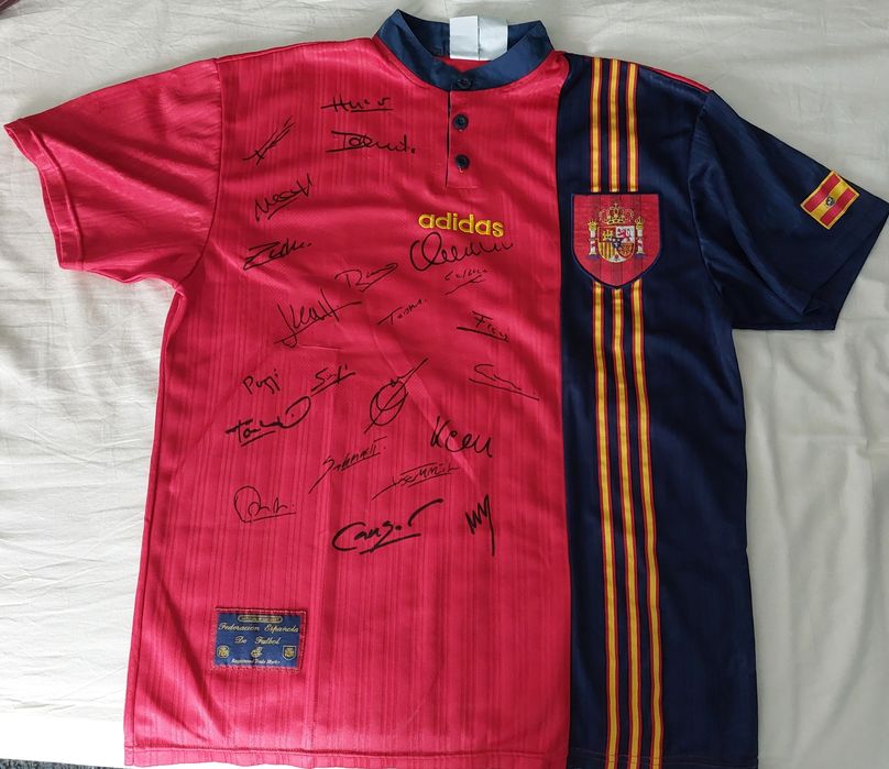 T shirt da seleção espanhola de futebol 1996