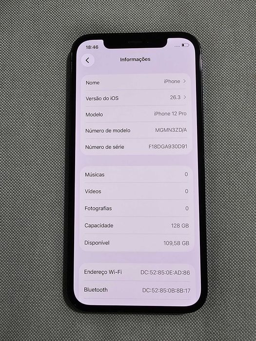 Iphone 12PRO 128GB.  85% Bateria. Tudo de origem.