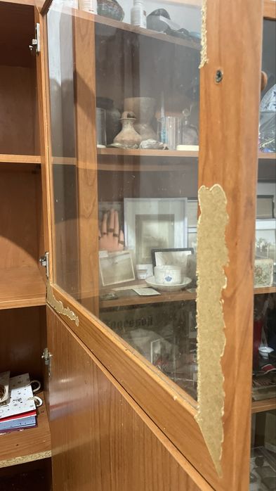 Móvel  com duas portas e preteleiras