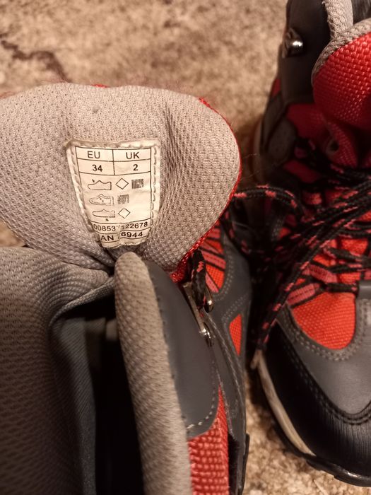 Buty trekkingowe zimowe wodoodporne, rozm 34 - używane