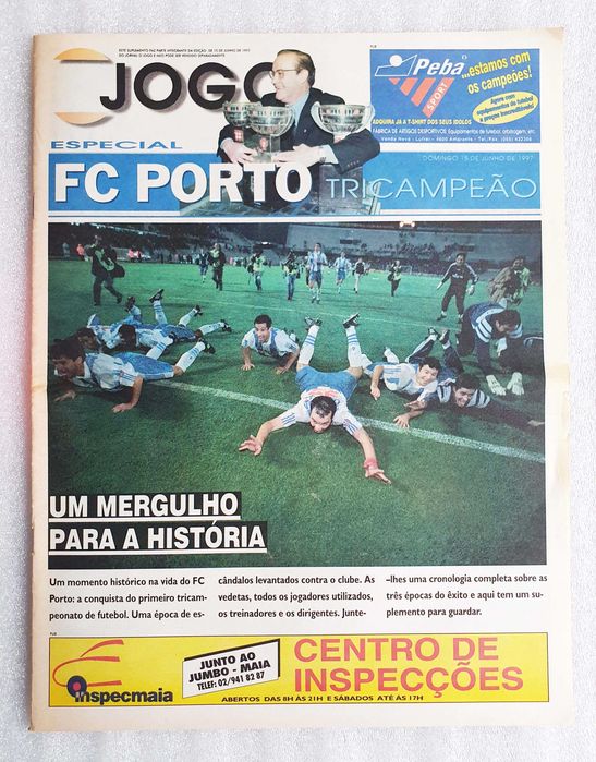 Antigo Jornal ~ " FCP - TRICAMPEÃO - 1997 " ~ Jornal Especial O Jogo.