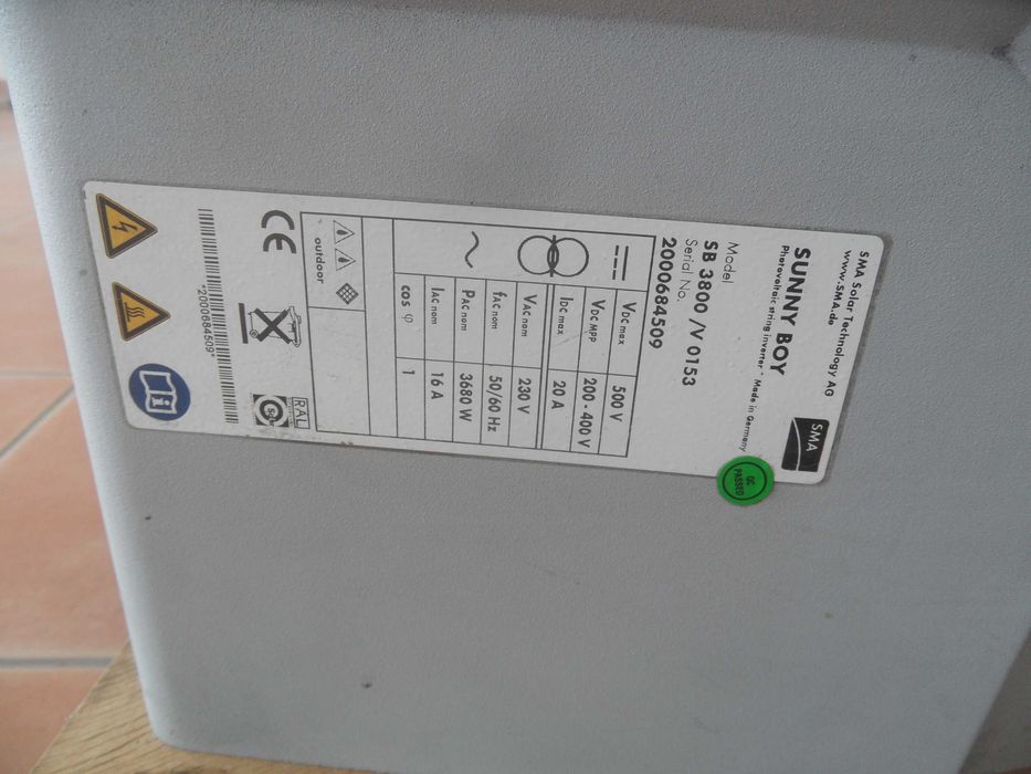Inversor Sunny Boy 3860 W