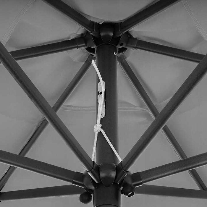 Parasol Ogrodowy Duży Składany Balkonowy Regulowany 210cm Szary