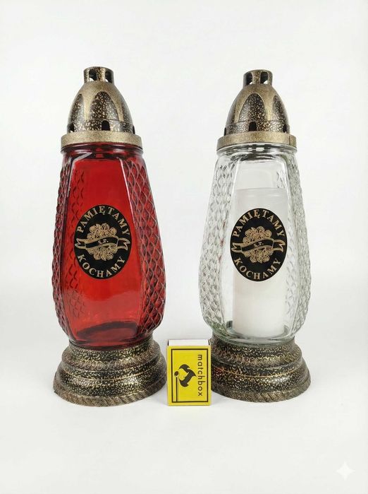 Znicz szklany z wkładem Z-548