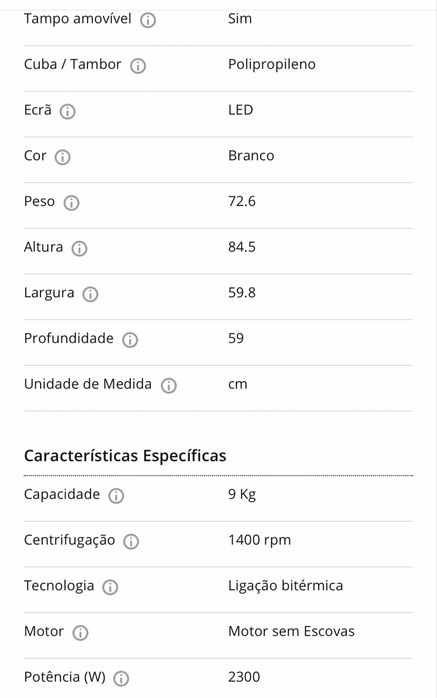Máquina de Lavar Roupa BOSCH