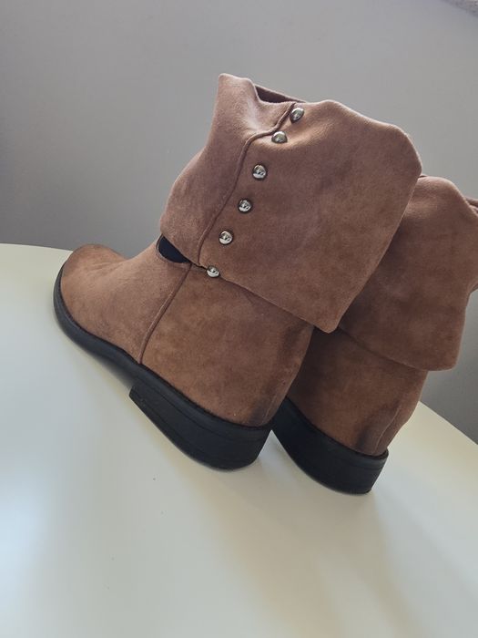 Botki brązowe jesienne modne 37